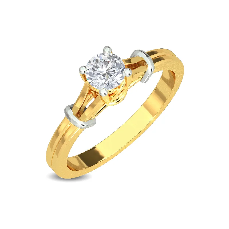 Affordable Gold-Plated Jewelry For Modern Fashion 0.33 CT Sezen Solitaire Ring