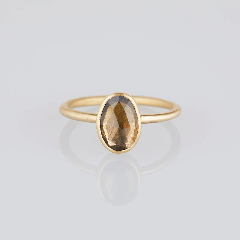 Gorgeous Jewelry, Limited-Time Savings TR89-OOAK | 0.99 Carat One-of-a-Kind Olive Tourmaline Ring