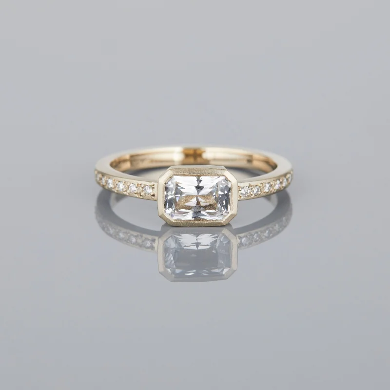 Personalized Jewelry Sale – Unique Gifts At Low Prices SR49-OOAK | 1.01 Carat One-of-a-Kind Radiant Cut Sapphire Ring
