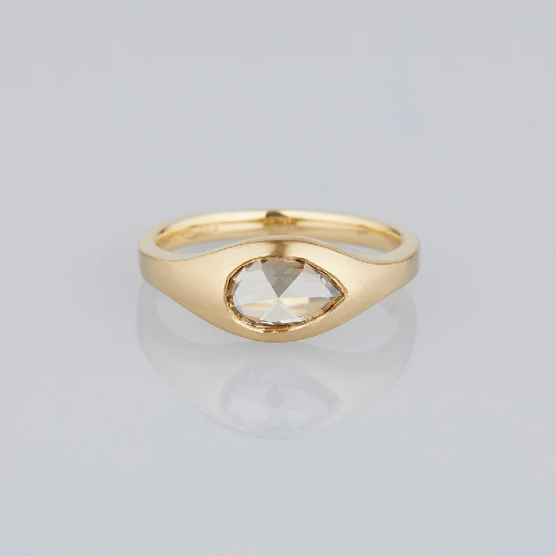 Luxury Jewelry Now At Special Promotional Rates DR142-OOAK | 1.04 Carat One-of-a-Kind Rose Cut Brown Diamond Signet Ring