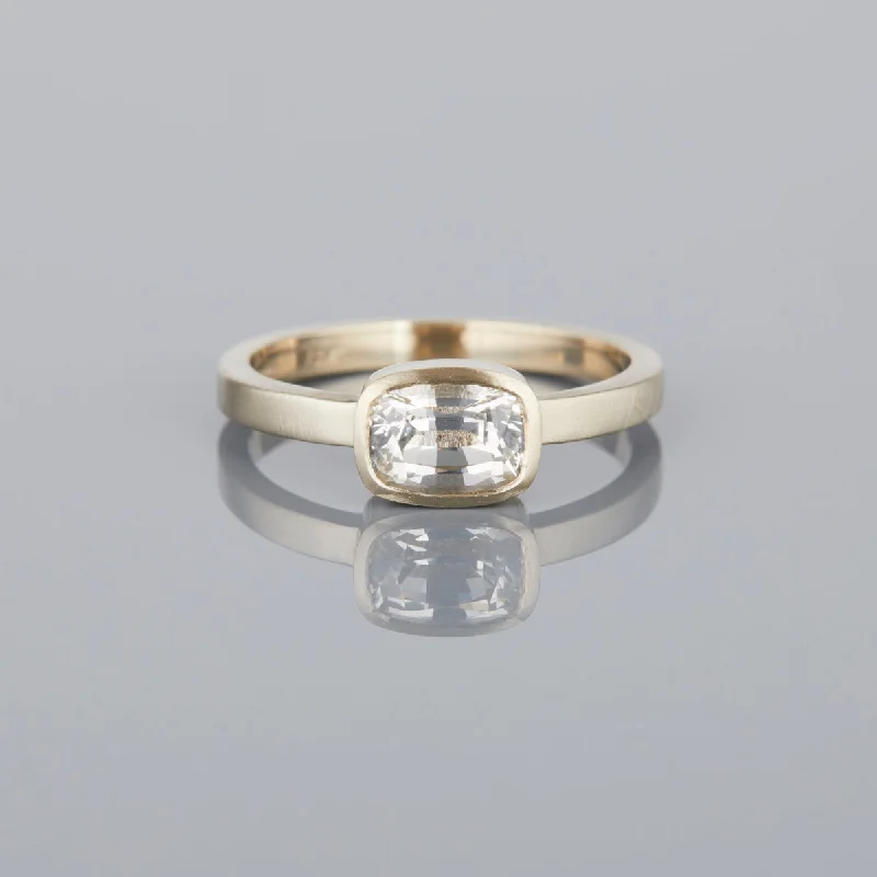 Breathtaking Jewelry At Limited-Time Savings SR48-OOAK | 1.25 Carat One-of-a-Kind Antique Cushion Cut Sapphire Ring