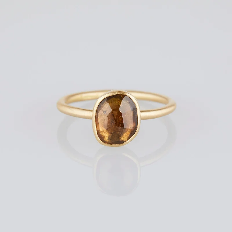 Breathtaking Jewelry, Breathtaking Prices TR87-OOAK | 1.3 Carat One-of-a-Kind Olive Tourmaline Ring
