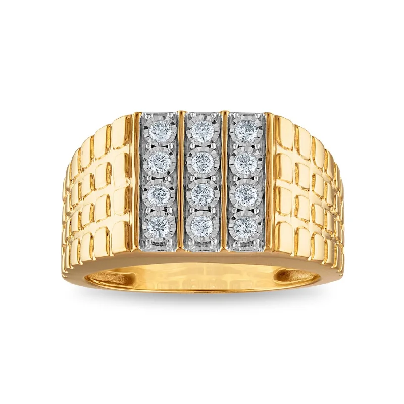 Sparkle On A Budget – Fine Jewelry For Less 1/3 CTW Diamond Nugget Ring in 10KT Yellow Gold