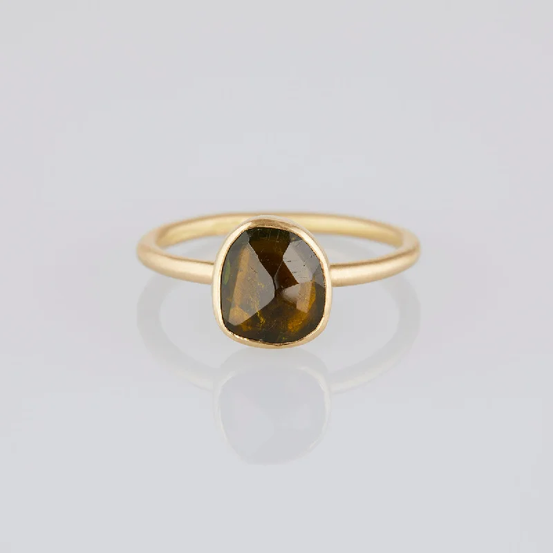 Shop Fine Jewelry With Exclusive Savings TR90-OOAK | 1.38 Carat One-of-a-Kind Olive Tourmaline Ring