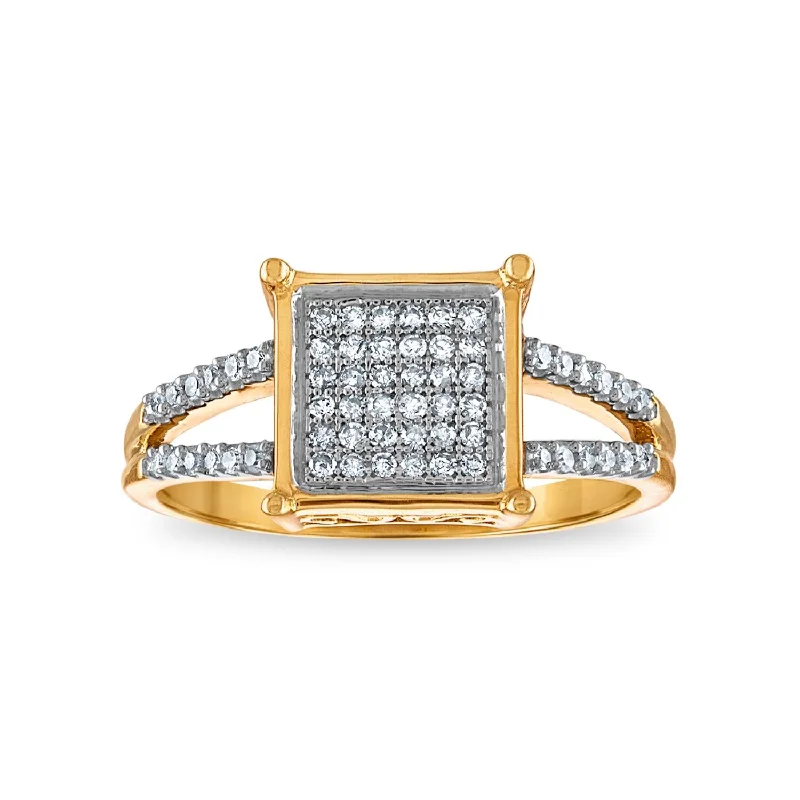 Limited-Stock Jewelry Clearance – Grab Your Favorites Now 1/5 CTW Diamond Cluster Ring in 10KT Yellow Gold