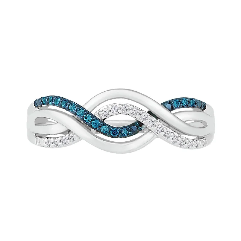 Buy More, Save More On Stunning Jewelry Designs 1/8 CTW Diamond Twist Ring in Sterling Silver