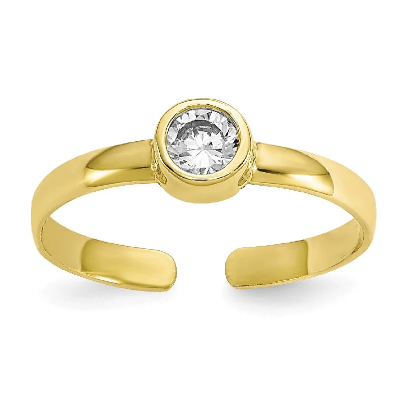 Get The Jewelry You Love At A Price You Love 10KT Yellow Gold Cubic Zirconia 1MM Toe Ring Get The Jewelry You Love At A Price You Love 10KT Yellow Gold Cubic Zirconia 1MM Toe Ring