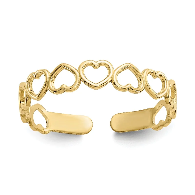 Your Dream Jewelry At Dream Prices 10KT Yellow Gold Heart Toe Ring