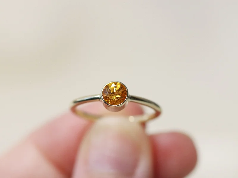 Chic, Trendy, And Affordable Jewelry Sale Bezel Set Spessartite Garnet Solitaire Ring Chic, Trendy, And Affordable Jewelry Sale Bezel Set Spessartite Garnet Solitaire Ring