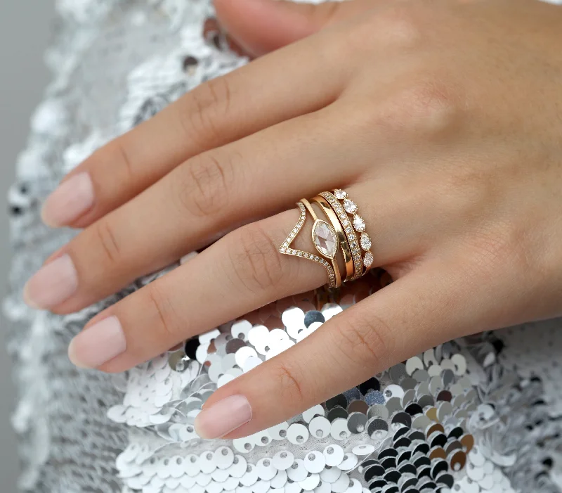 Luxury Jewelry Without The Luxury Price Tag Diana Pear Diamond Demi-Eternity Band