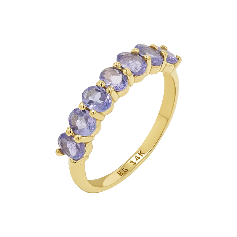 Limited-Time Offer On Premium Jewelry Collections Tanzanite Oval Half Eternity Band