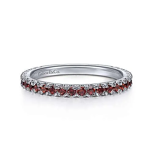Elegant Jewelry, Affordable Luxury – Shop Now 14K W Gold 0.35cttw Garnet Band
