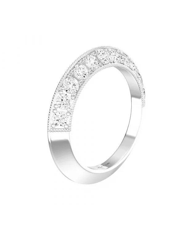 Affordable Luxury Jewelry – Style At A Great Price 14K W Gold 0.40cttw One Sided Pave Diamond Band Affordable Luxury Jewelry – Style At A Great Price 14K W Gold 0.40cttw One Sided Pave Diamond Band