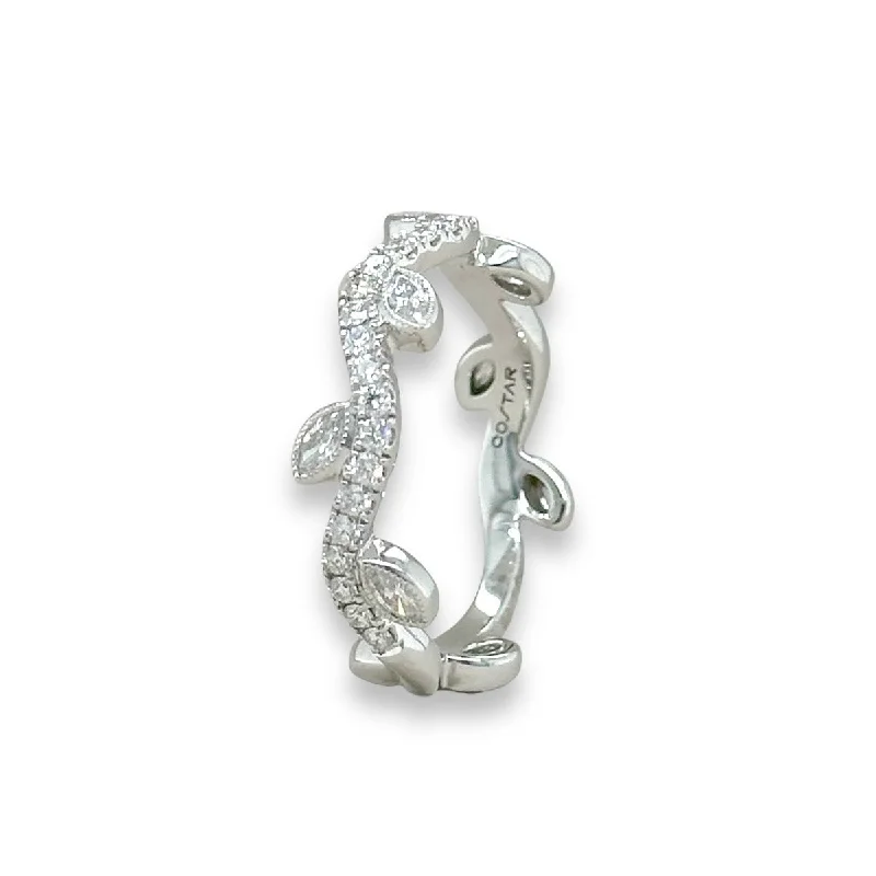 Stunning Jewelry Pieces At The Lowest Prices Ever 14K W Gold 0.40ctw G/SI1 Diamond Leaf Design Ring Stunning Jewelry Pieces At The Lowest Prices Ever 14K W Gold 0.40ctw G/SI1 Diamond Leaf Design Ring