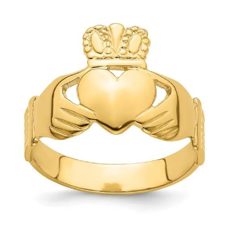 Exclusive Jewelry Bundles At Discounted Rates 14K Y Gold Claddagh Ring