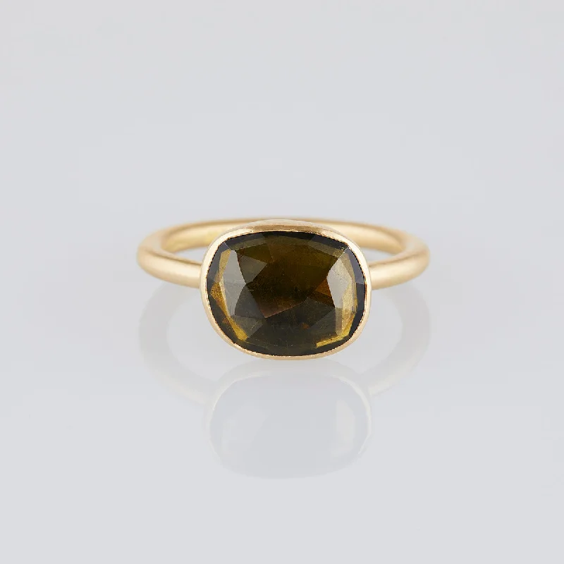 Shop Jewelry That Shines Without The High Price TR85-OOAK | 2.47 Carat One-of-a-Kind Olive Tourmaline Ring