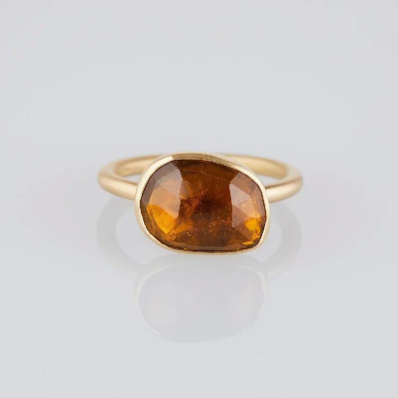 Flash Jewelry Sale – Get Stunning Pieces At Low Prices TR86-OOAK | 4.18 Carat One-of-a-Kind Amber Tourmaline Ring