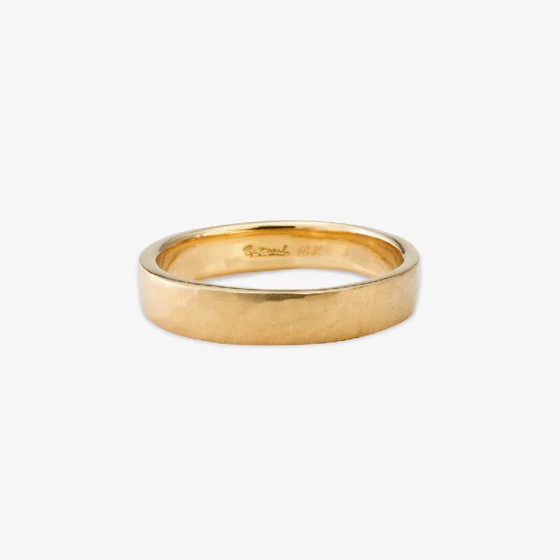 Personalized Jewelry At Special Discount Rates MR0107 | 4.2mm Signature Hammered Band
