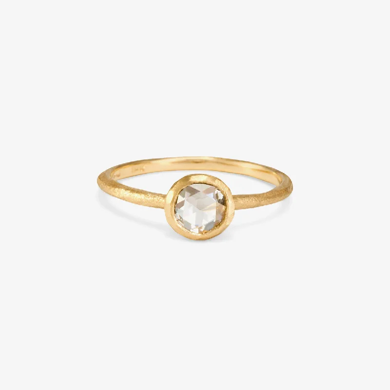 Bestselling Jewelry At Special Promotional Rates R1002W | 5mm Rose Cut Solitaire Ring