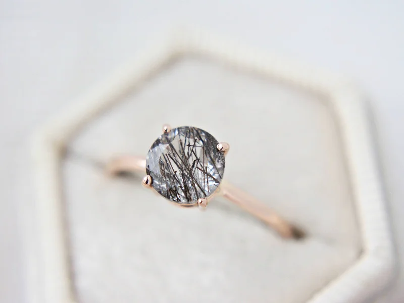Exclusive Jewelry Offers – Shine For Less Black Rutilated Quartz Ring