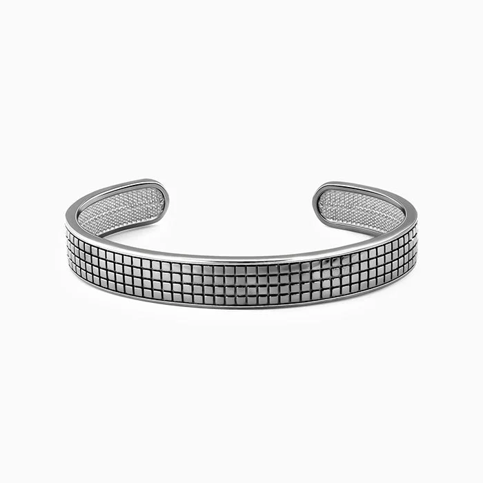 Shop Jewelry That Shines Without The High Price Black Rhodium Textured Kada For Him
