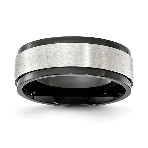 Handcrafted Jewelry Sale – Unique Designs At Low Prices Cobalt Black IP-plated Brushed Center 8mm Band Handcrafted Jewelry Sale – Unique Designs At Low Prices Cobalt Black IP-plated Brushed Center 8mm Band