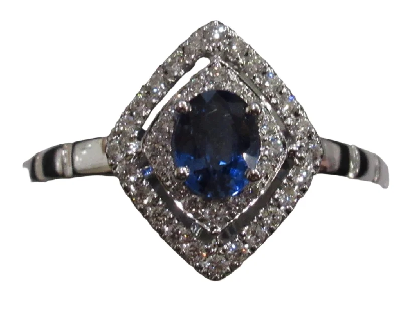 Affordable Glamour – Premium Jewelry At Special Prices Sapphire Double Halo Ring