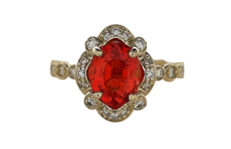 Elegant Jewelry Pieces At Unbelievable Prices Orange Sapphire Vintage Ring
