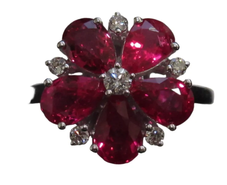 Affordable Luxury Jewelry For Every Occasion Ruby Flower Ring