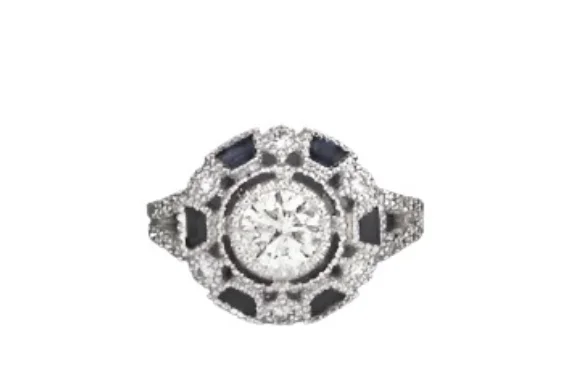 Premium Diamond Jewelry For Unforgettable Moments Vintage Diamond and Sapphire Ring
