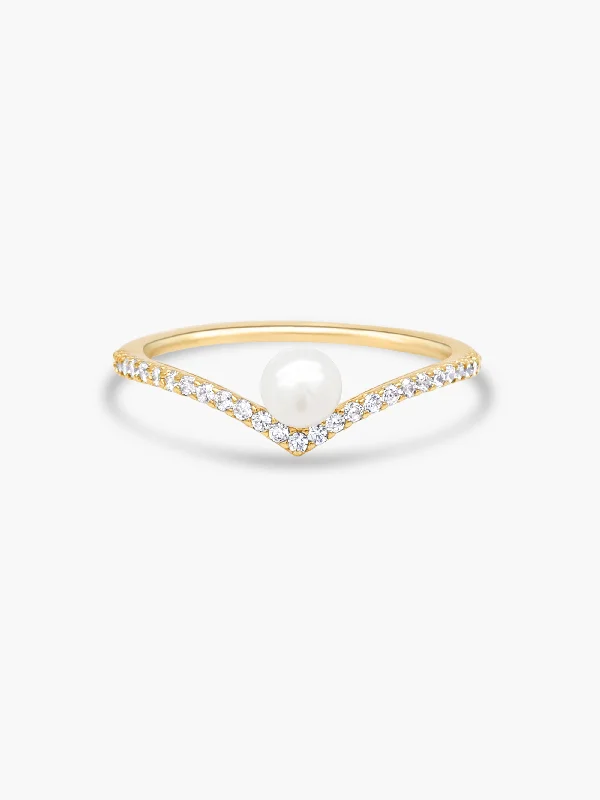 Handcrafted Jewelry Sale – Unique Designs At Low Prices V Pearl Ring