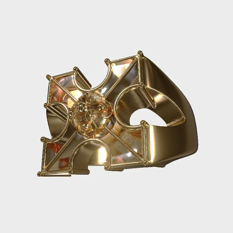 Exclusive Jewelry Offers – Sparkle For Less Crucifix - Gold Ring
