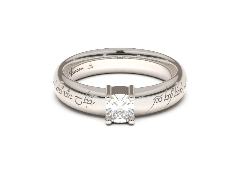 Celebrate With Sparkle – Jewelry Sale Now Live Cushion Classic Elvish Engagement Ring, White Gold & Platinum
