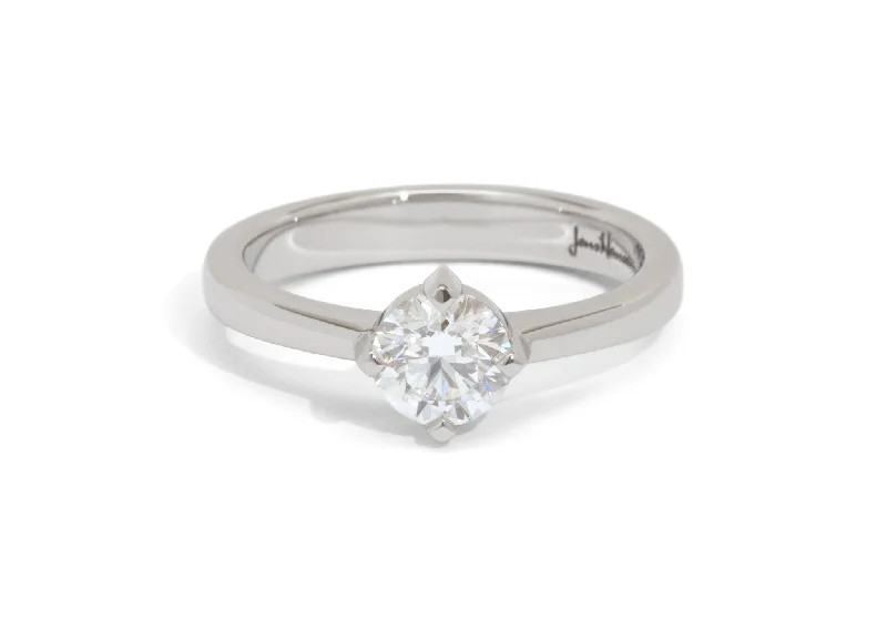 Handcrafted Jewelry Sale – Unique Designs At Low Prices Custom Diamond Solitaire Engagement Ring, Platinum