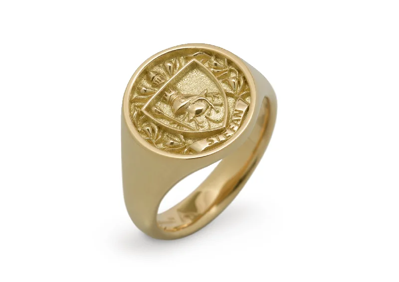 Dazzle With Discounts – Shop Jewelry On Sale Custom Frog Crest Signet Ring, Yellow Gold