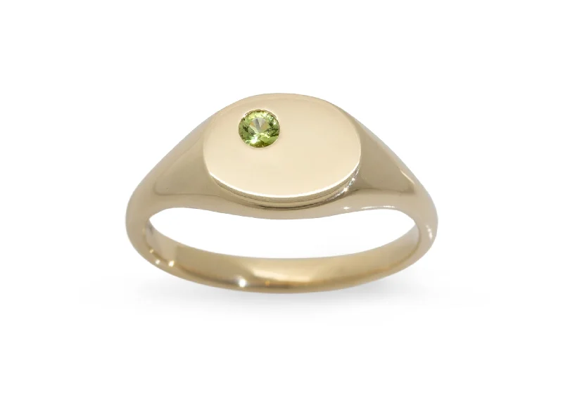 Special Sale On Handcrafted Jewelry – Shop Today Custom Gemstone Landscape Signet Ring, Yellow Gold