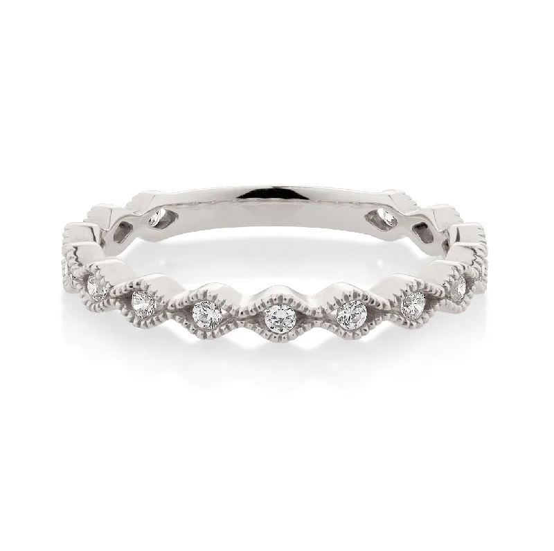 Your Perfect Accessory Now At The Best Price Decorative Ripple Celebration band 10ct White Gold Your Perfect Accessory Now At The Best Price Decorative Ripple Celebration band 10ct White Gold