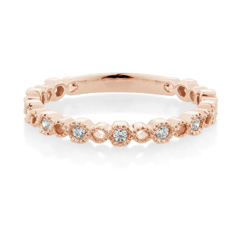 Must-Have Jewelry At Unbelievable Discounts Decorative Round and Open Celebration band Rose Gold
