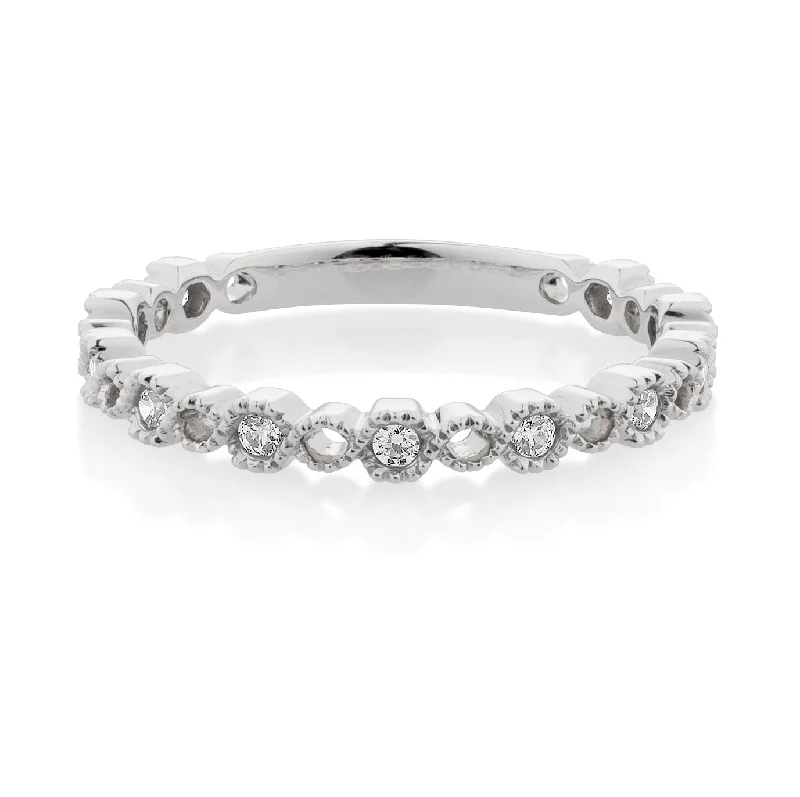 Premium Diamond Jewelry At Once-In-A-Lifetime Discounts Decorative Round and Open Celebration band in 10ct White Gold Premium Diamond Jewelry At Once-In-A-Lifetime Discounts Decorative Round and Open Celebration band in 10ct White Gold