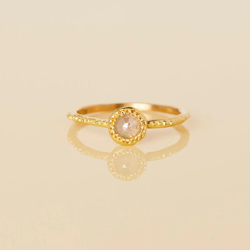 Best Jewelry Sale Prices – Limited-Time Offer DR91-OOAK | 0.40 Carat One-of-a-Kind Rose Cut Grey Diamond Ring