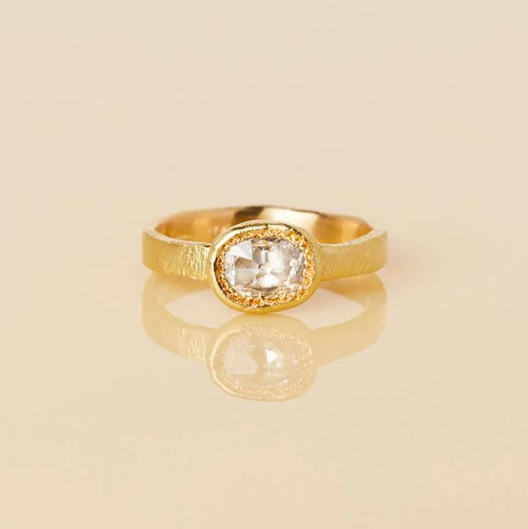 Your Dream Jewelry At Dream Prices DR92-OOAK | 0.57 Carat One-of-a-Kind Rose Cut White Diamond Ring