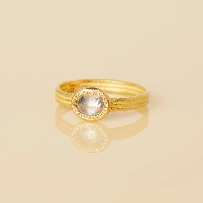 Limited-Time Jewelry Sale – Don't Miss These Deals DR95-OOAK | 0.78 Carat One-of-a-Kind Rose Cut Grey Diamond Ring