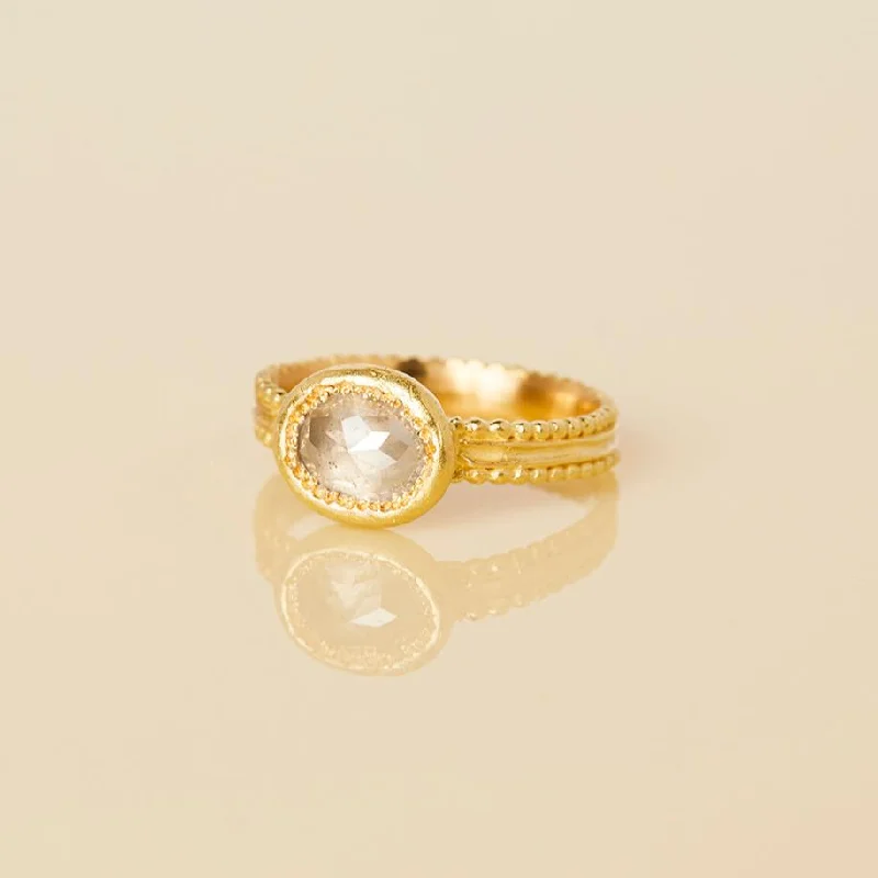 Personalized Jewelry Sale – Unique Pieces At Great Prices DR99-OOAK | 1.60 Carat One-of-a-Kind Rose Cut Grey Diamond Ring