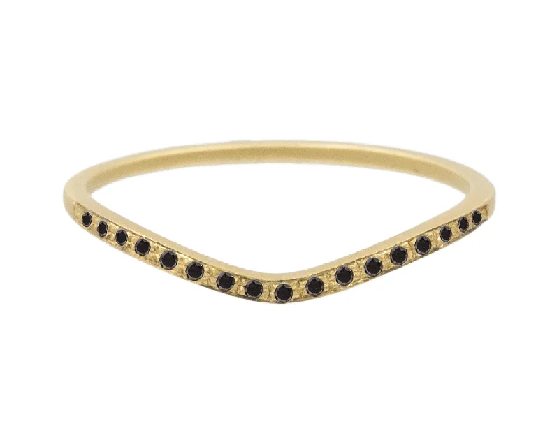 Luxury Meets Affordability – Jewelry Sale Live Now Edie Black Diamond Pavé Curved Band
