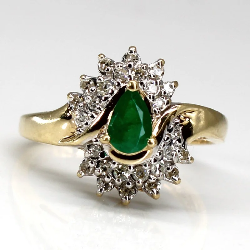 Stunning Jewelry At A Fraction Of The Price Emerald & Diamond Cocktail Ring | 0.25ct | 0.26ctw | SZ 7 | Stunning Jewelry At A Fraction Of The Price Emerald & Diamond Cocktail Ring | 0.25ct | 0.26ctw | SZ 7 |