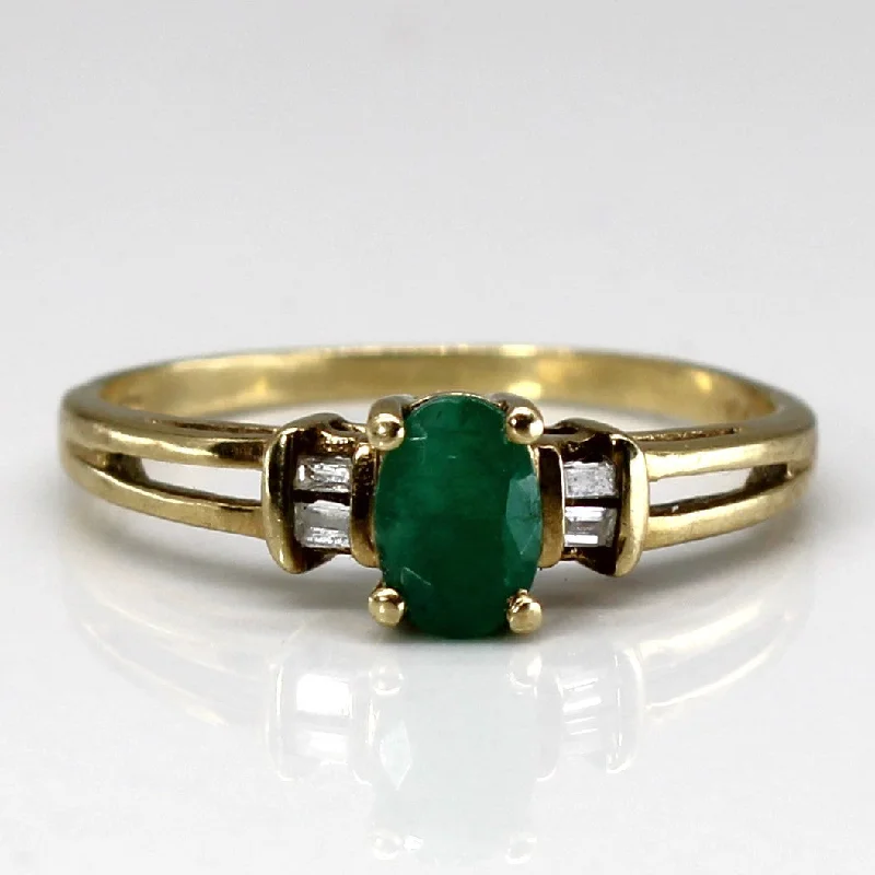 Fashion-Forward Jewelry At Incredible Prices Emerald & Diamond Ring | 0.38ct | 0.04ctw | SZ 7.5 | Fashion-Forward Jewelry At Incredible Prices Emerald & Diamond Ring | 0.38ct | 0.04ctw | SZ 7.5 |
