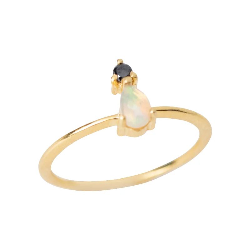 Bestselling Jewelry At Special Promotional Rates Empress Ring in Opal and Black Diamond Bestselling Jewelry At Special Promotional Rates Empress Ring in Opal and Black Diamond