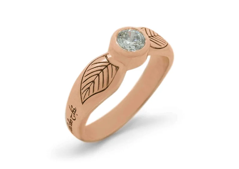 Get Ready To Sparkle – Special Jewelry Discounts Engraved Elven Ring, Red Gold