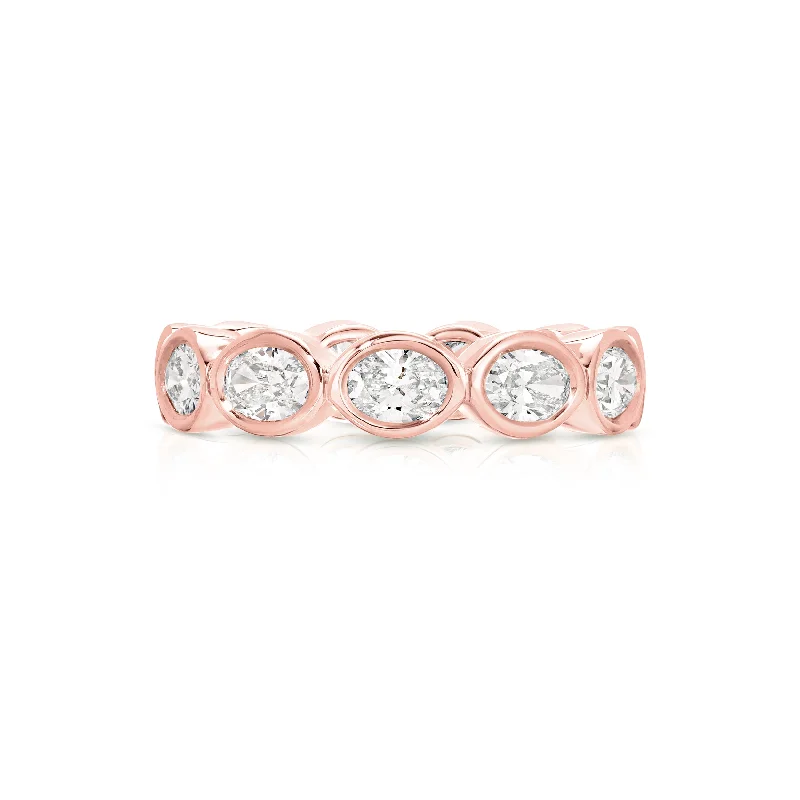 Unmissable Jewelry Clearance – Final Reductions East West Bezel Oval Eternity Band