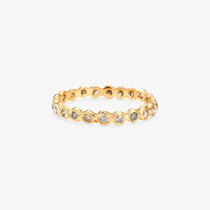 R1101GY | Gray Diamond Circle Eternity Band